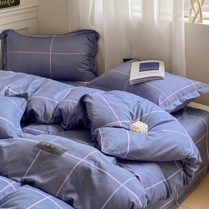 New Thickened and Ground Four-piece Set, Plant Yang Velvet Student Dormitory Three-piece Set, Bedding, Bed Sheet Quilt Cover