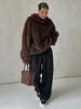 Women's Fur Hoodie Women's Hooded Pullover Women's Loose Hoodie Women's Brown Hoodie 2026