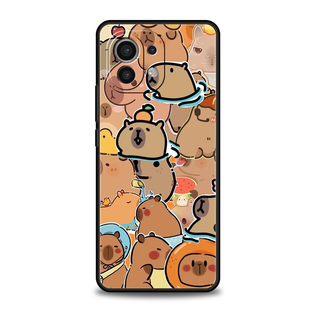 

Cute Capybara Phone Case Cover for Xiaomi Mi 15 14 13 12 11 Ultra 14T 13T 12T 11T 10T Pro Lite 5G Shockproof Soft TPU Capas Bags Xiaomi Mi 10T Pro 5G