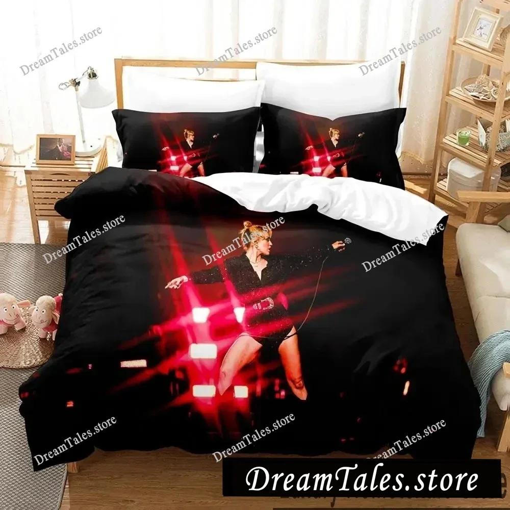 Exquisite 3D Miley Cyrus Singer Wallpaper Print Bedding Set Duvet Cover Comforter Bed Youth Kids Girls Boys Gift741
