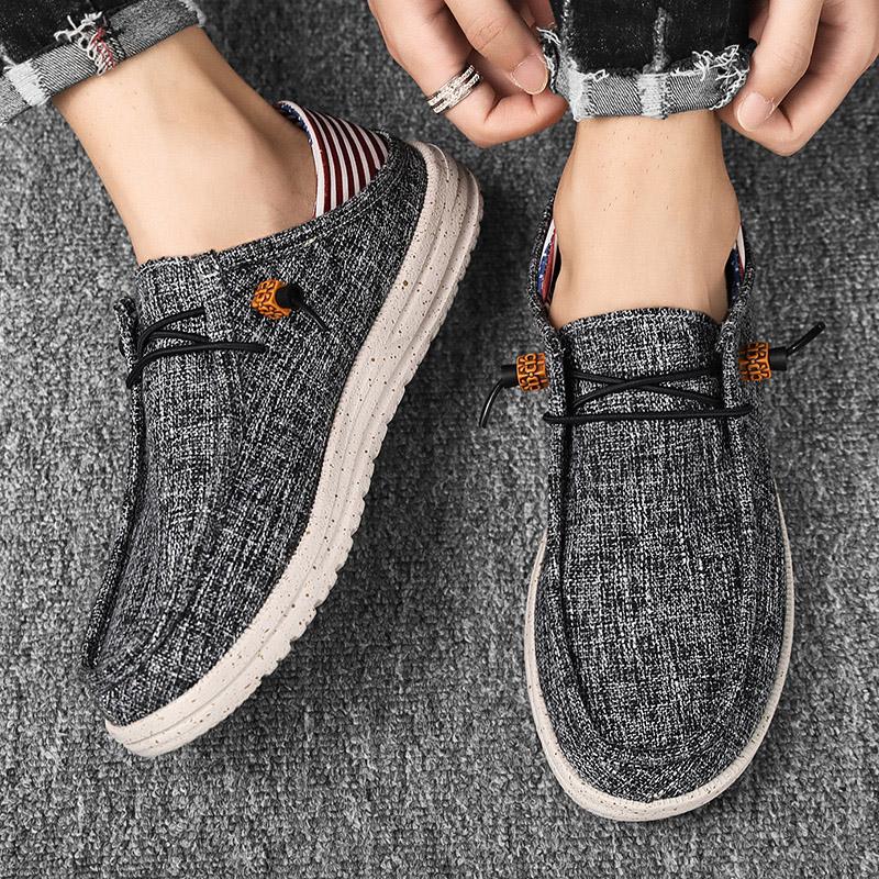 39-48 Men's Denim Cloth Air-breathable Sports Casual Shoes EVA Ultra-light Convenience Outdoor Lazy Shoes