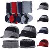 Soft Men Unisex Winter Warm Hat Knit Visor Beanie With Cozy Fleece Lining**