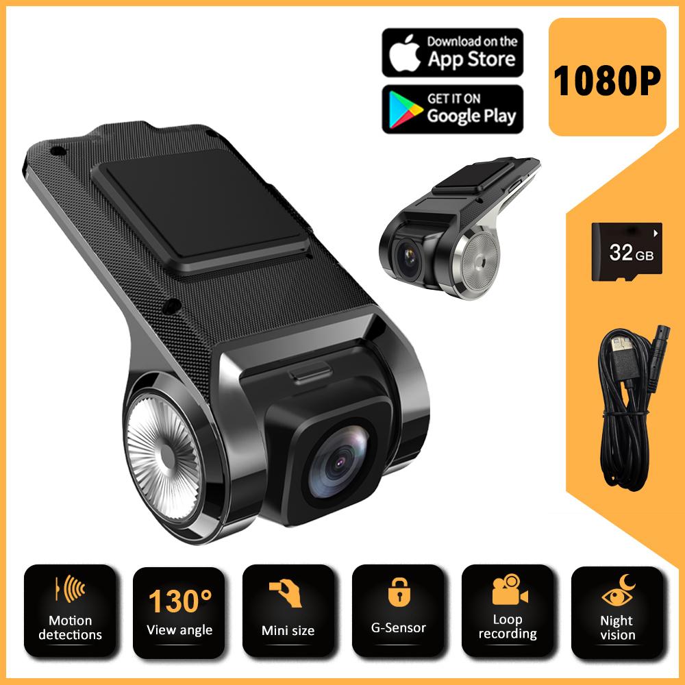 HD 1080P Car DVR Camera ADAS Car Dash Cam Android Player Navigation Dashcam Night Vision Driving Monitoring Recorde USB Dash Cam