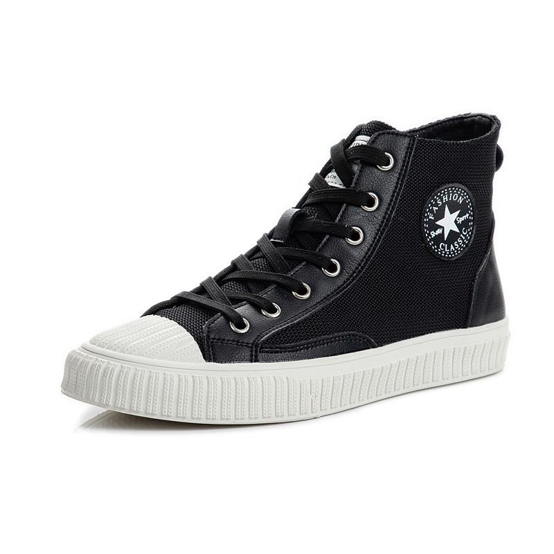 Atmungsaktive kleine weiße High-Top-Schuhe Damen Frühjahr 2025 Sportliche flachsohlige Einzel-Schuhe Damen Rundkopf Leder Damen Schuhe Tide dicke Sohle