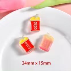 New Hot Sale Kawaii Cabochons Artificial Food Animal Fruit Design Resin with Flat Back for Souvenirs