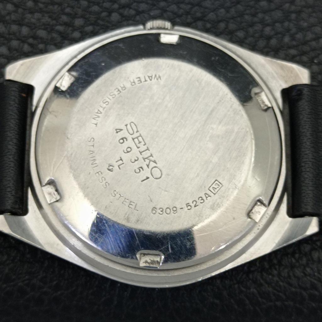 AUTOMATIC 6309A VINTAGE SEIKO 5 JAPAN MENS ARABIC BLACK DIAL WATCH a701437-5 R206b-a701437