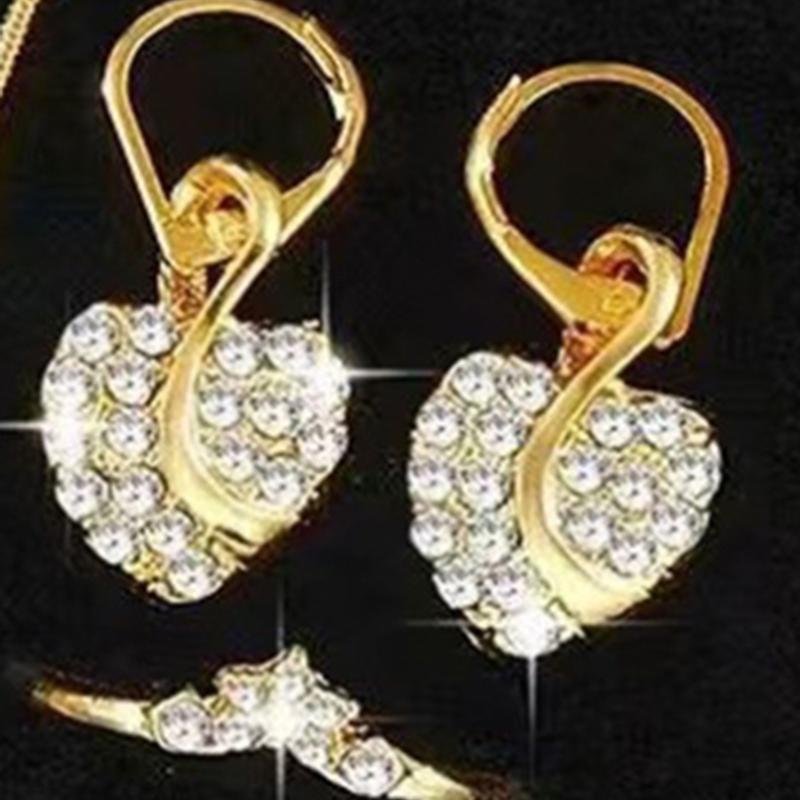 4Pcs/2Pcs Bracelet Necklace Ring Earring Set Suitable For Daily Clothing Matching