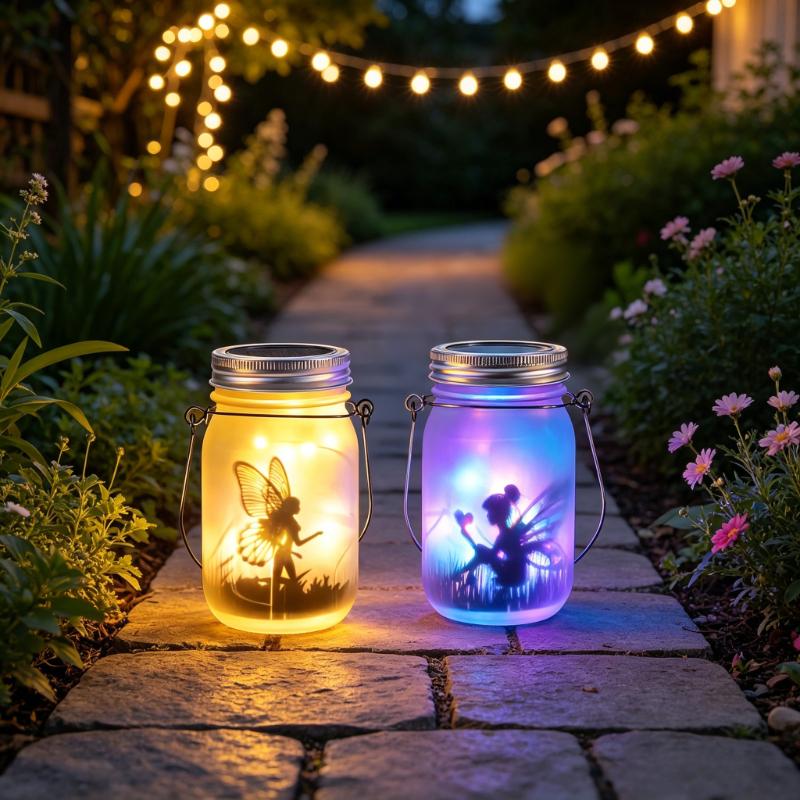 Creative Solar Mason Jar Cap Cap Light String 20 LED Waterproof Fairy Firefly Jar Lid Lights for Patio Garden Wedding Decoration