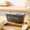 Butter Box with Lid - Airtight Food Storage Container for Butter, spreads, condiments - Clear Lid Window, Space-Saving Kitchen Organizer - Durable