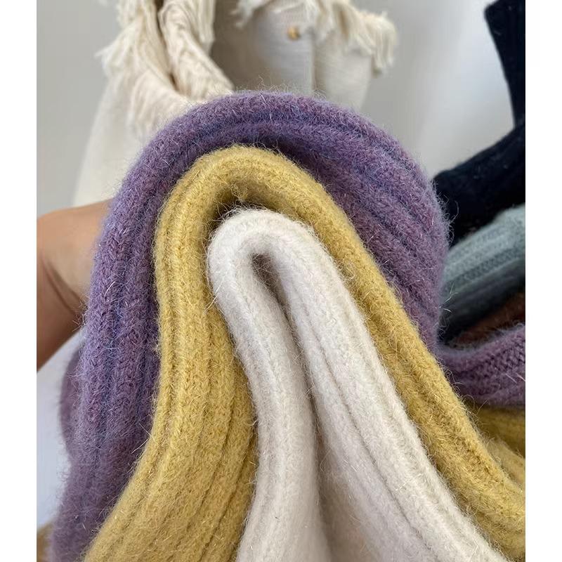 2024 New Women's Shiny Soft Turtleneck Sweater - Thick, Lazy Style, Loose Knitted for Autumn and Winter