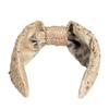 MISSYI Wide Headband with Pearl and Sequin Retro Simple Hair Accessory Women's Embellishments, Elegant, Comfortable, Bohemian, Style, (Apricot)