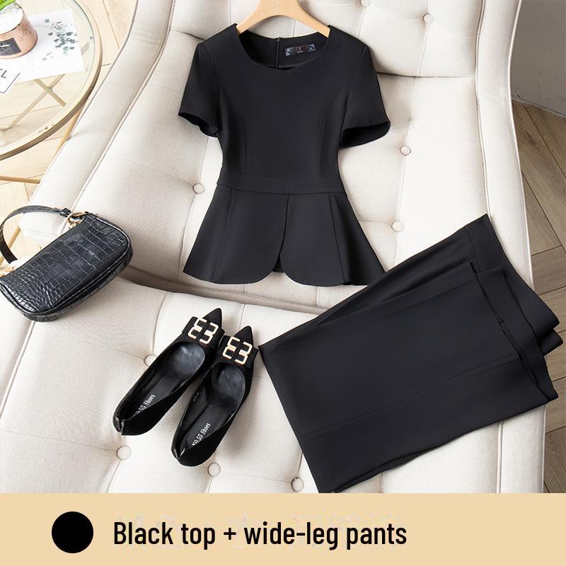 

Незаменимый летний рабочий костюм с оборками для женщин - Chic Jewelry Store Professional Attire 5XL