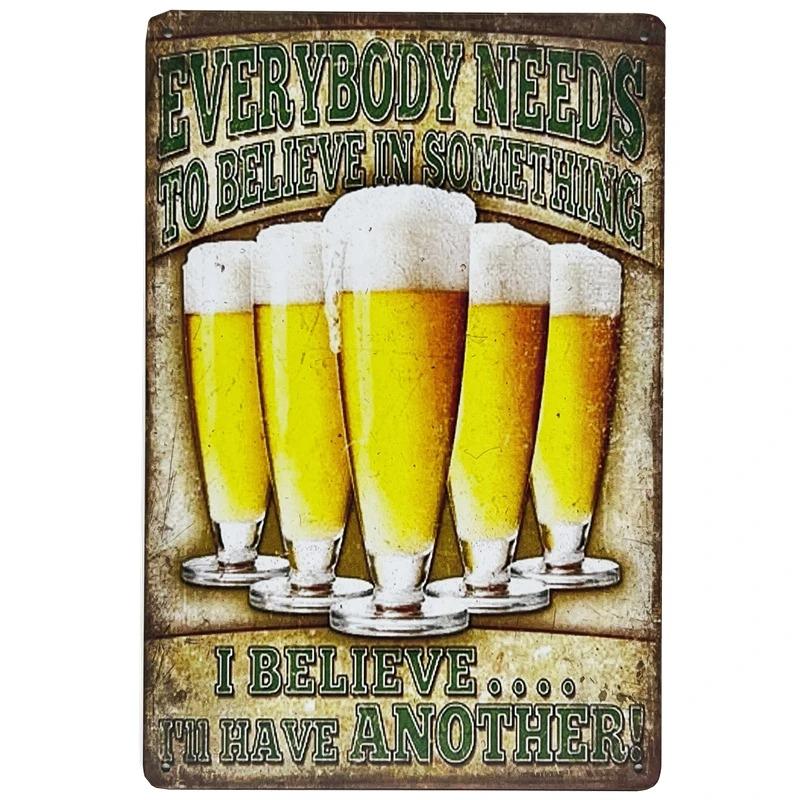 Vintage Beer Cheers Metal Tin Signs Wall Decor Pub Bar Man Cave Club Restaurant Kitchen Crafts Plate Room Decoration