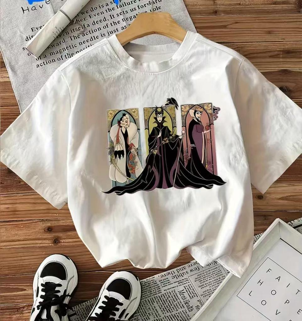 Women's Summer Loose Casual Cute Queen Print White Cotton T-shirt