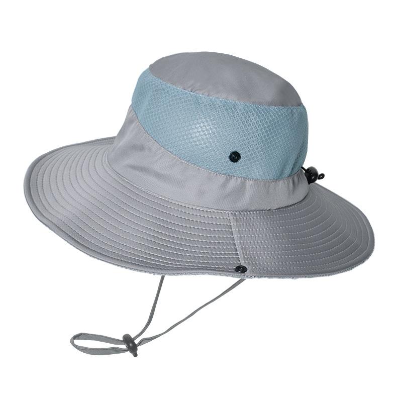 Summer UPF50+ Sun Hats For Women Men Breathable Mesh Boonie Hat Foldable UV Protection Hiking Fishing Hat Male Bucket Hats