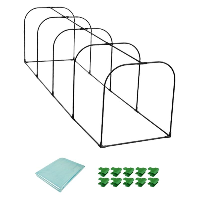 Frost Proof Portable Mini Greenhouse for Plant and Vegetables Steel Frame Insulated Cover for Indoor Outdoor Use