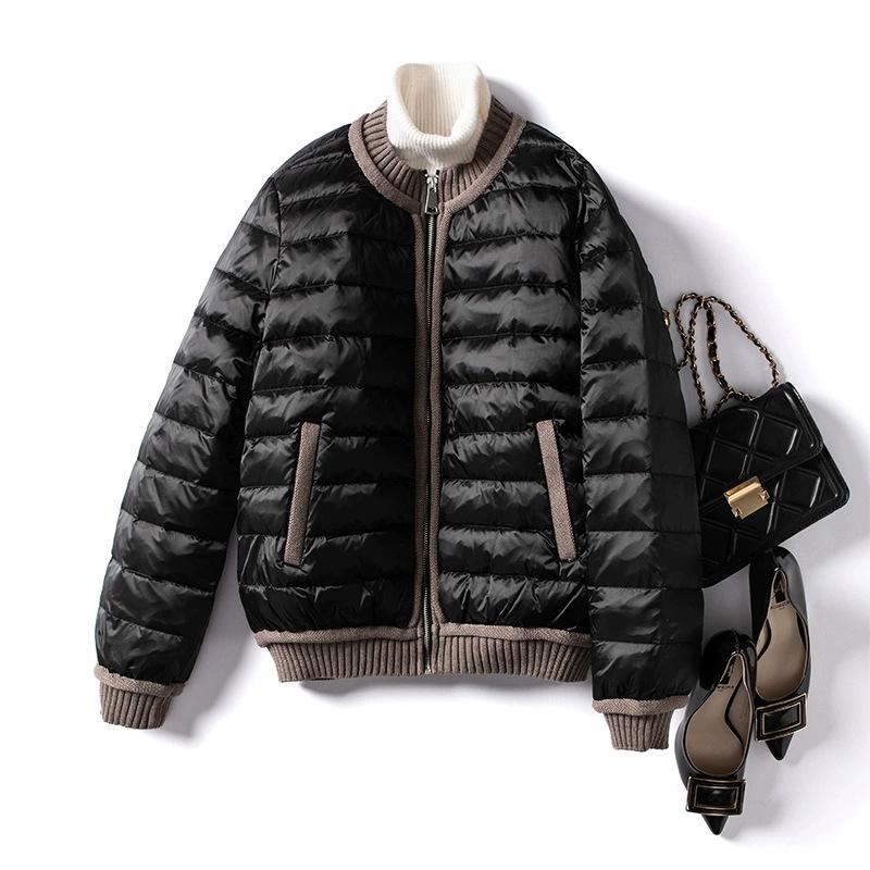 Baseball Jacket Down Jacket Women's Short Winter New Fashion Foreign Light White Duck Down Jacket