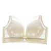 Summer Big Breasts, Small Holes, Cup Underwear, Women's No Steel Ring Adjustment Type, Gathered Side-closed Breasts, Lace Bra Cover