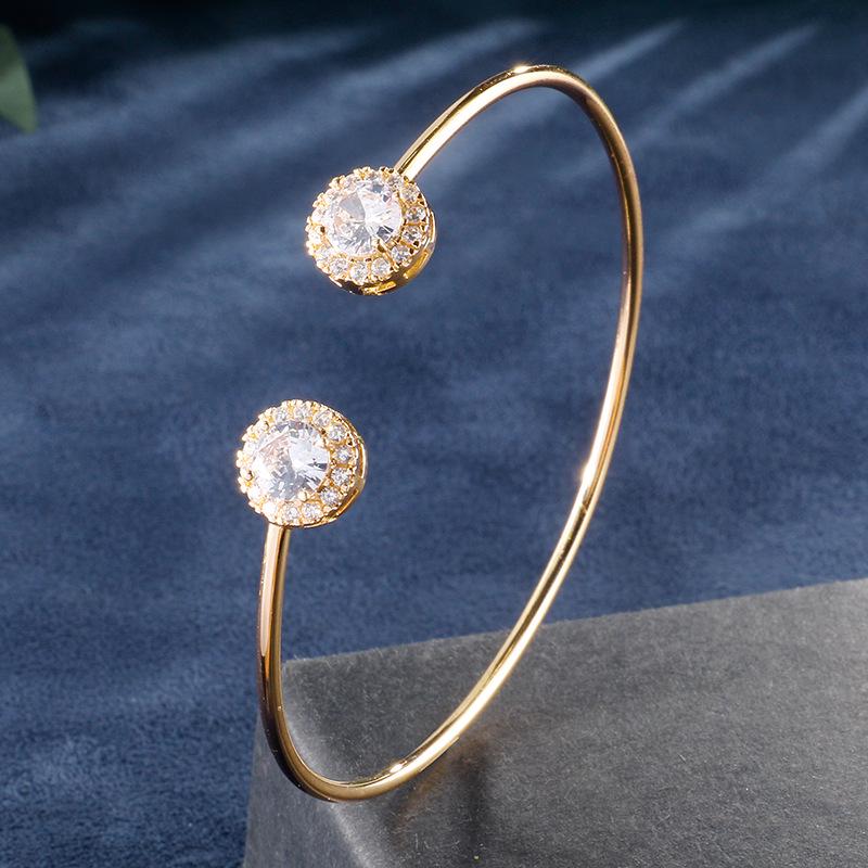 

Циркониевый браслет в корейском стиле для лета: Простые, свежие украшения для женщин золотой