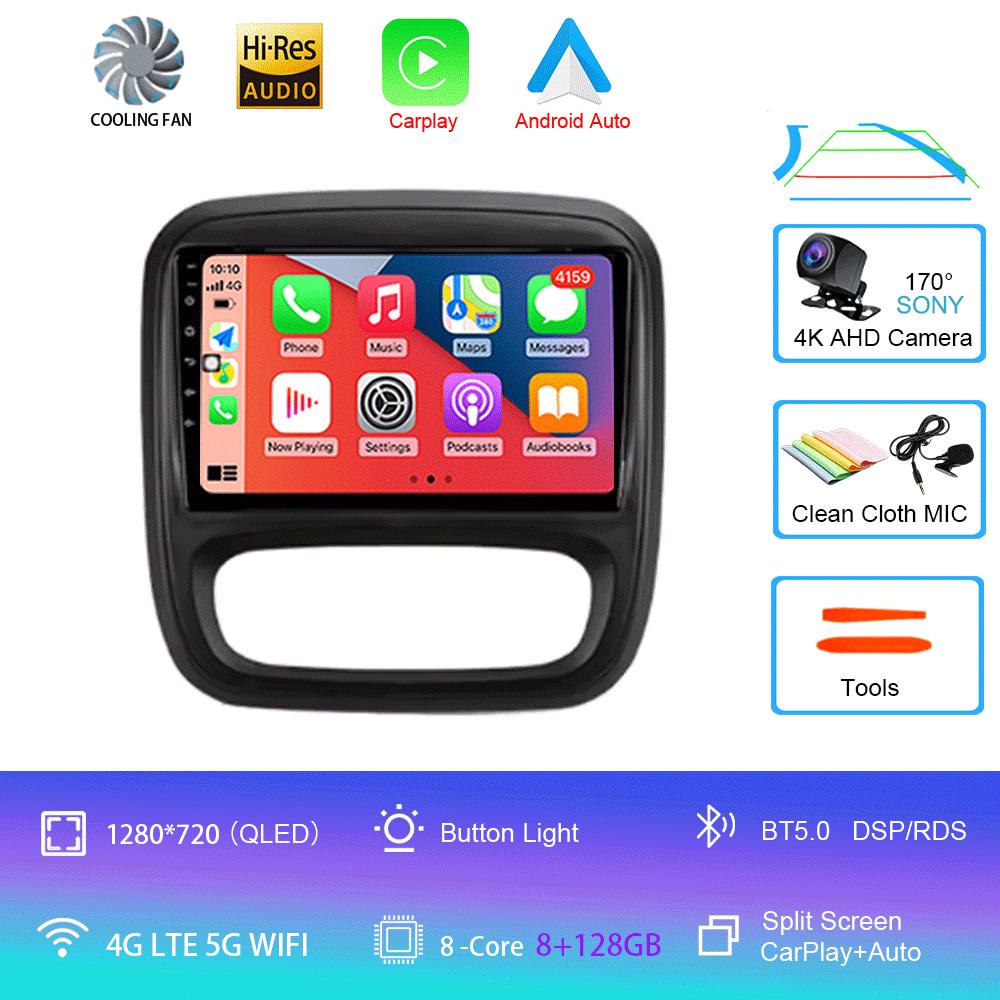 Android 12 Car Radio GPS for Renault Traffic 3 2014 - 2021 Opel Vivaro B 2014 - 2018 Multimedia Video Player Navigation Carplay