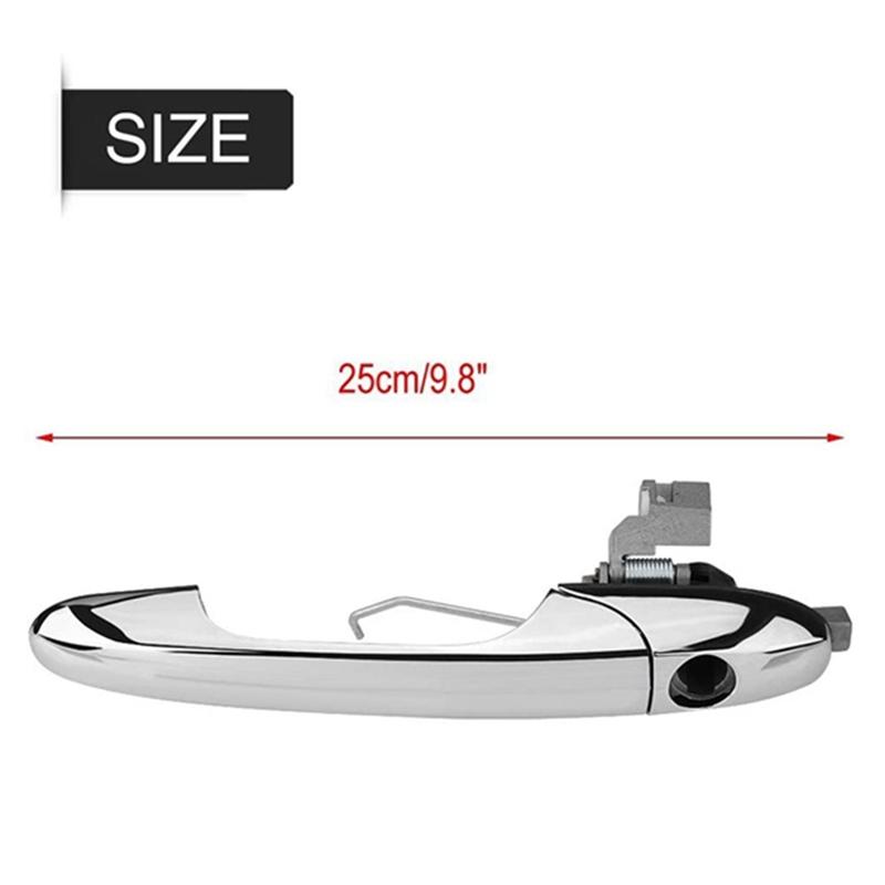 Car Exterior Door Handle 68069943AC For Fiat 500 2012-2019 Outside Handle Chrome Left Driver Side Car Accessories-A99D