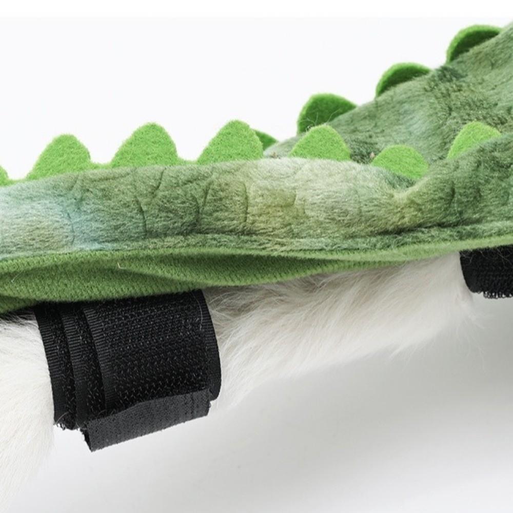 Soft Skin-Friendly Halloween Pet Crocodile Costume Plush Dog Crocodile Suit Birthday Celebration