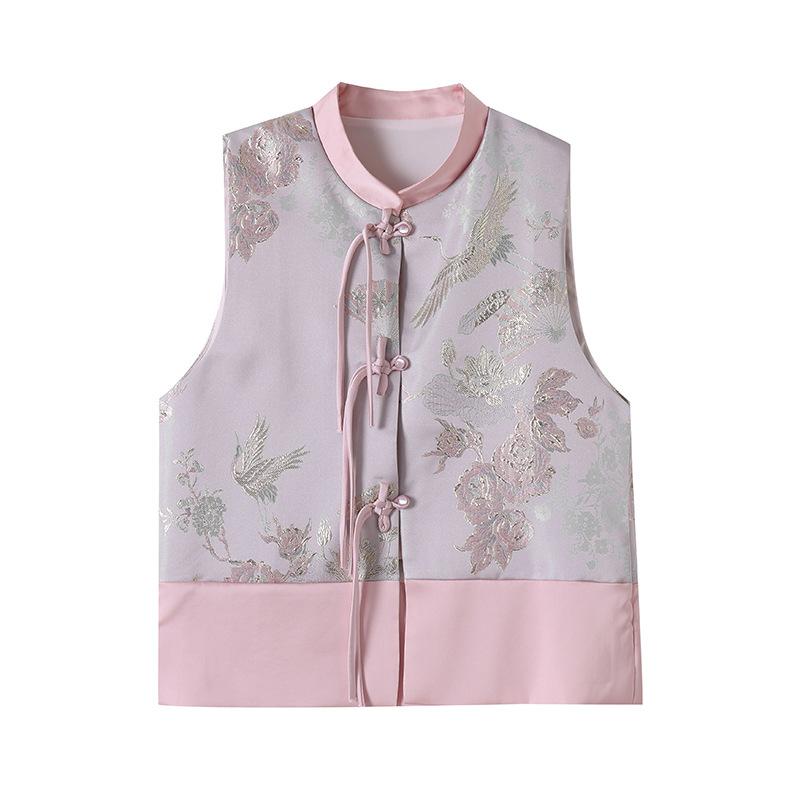 Short ancient rhyme retro style top personalized wear commuter meat cover top