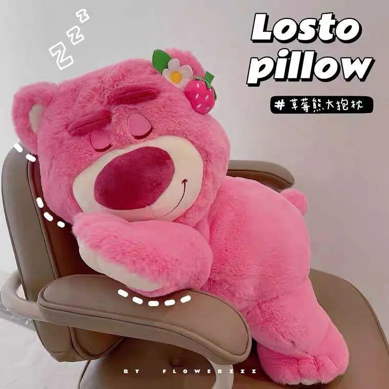 

Creative Latest Cute Lotso Pillow Plush Plaything Gifts For Girls Young Boys Long Lying Down Stuffed Animal Doll Kawaii Household Decor 40cm