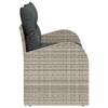 Garden Sofa with Cushions Light Grey 124 x 62 x 69 cm Poly Rattan