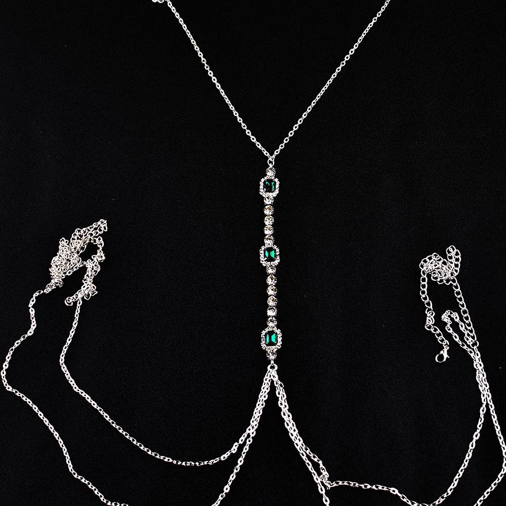 

Плетёная вручную жемчужная цепочка на палец, цепочка для бюстгальтера, цепочка на плечо, цепочка для тела One Size