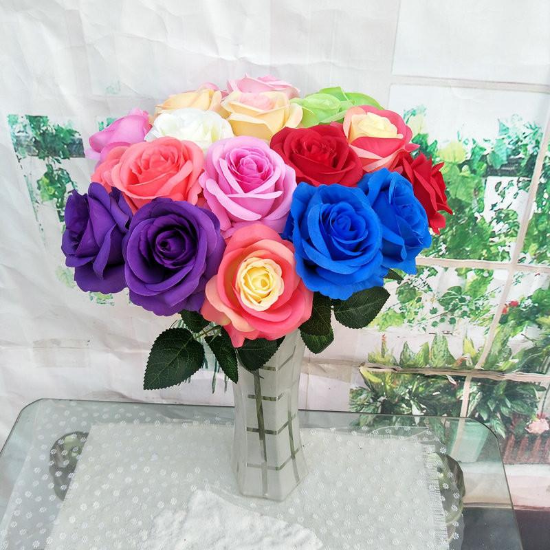 Realistic Roses Faux For Wedding Bouquets Home Styling Photography Accessories