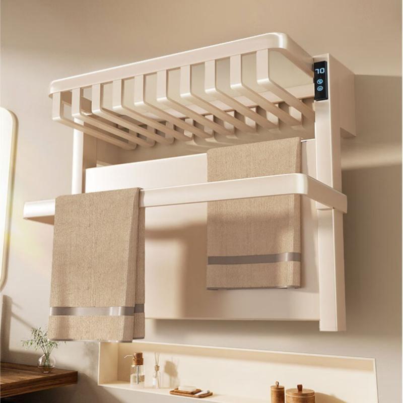 Intelligent Electric Heated Towel Rail Luxury Washcloth Shelf Household Hot Towels Warmer Bathroom Wall Mounted Electric Dryer