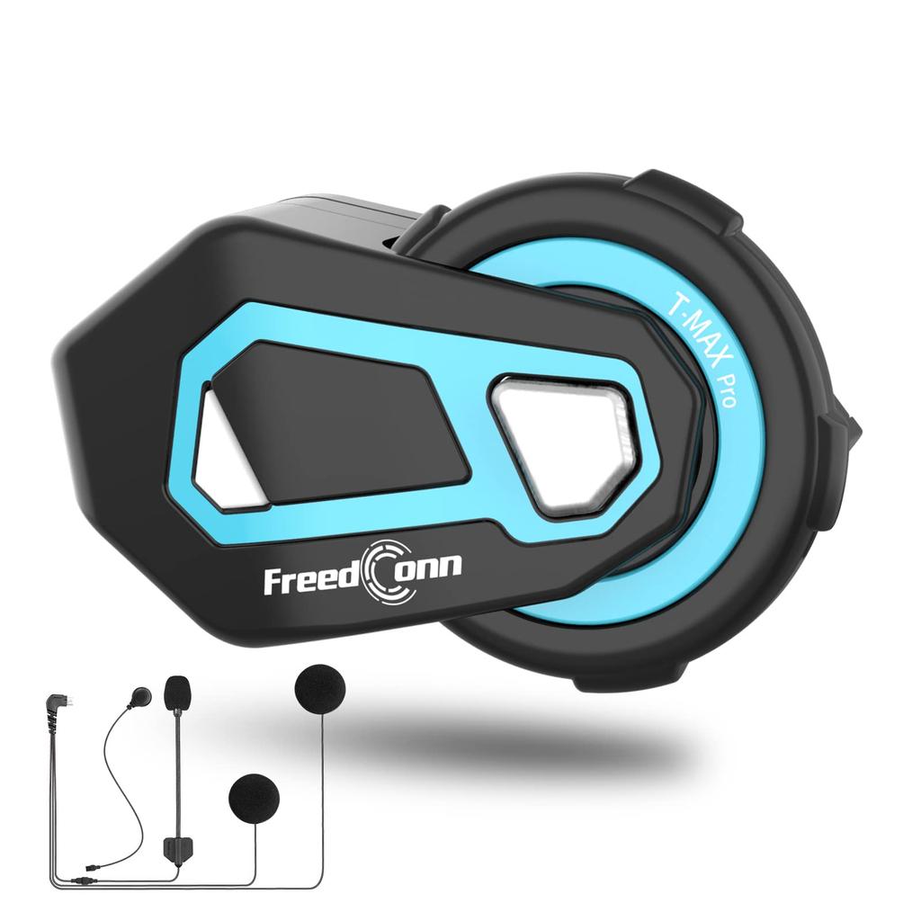 FreedConn Motorcycle Bluetooth Headset with Simultaneous Calling for Up to 6 360 Hours of Standby Siri Voice 1500m Communication IP65 Waterproof and