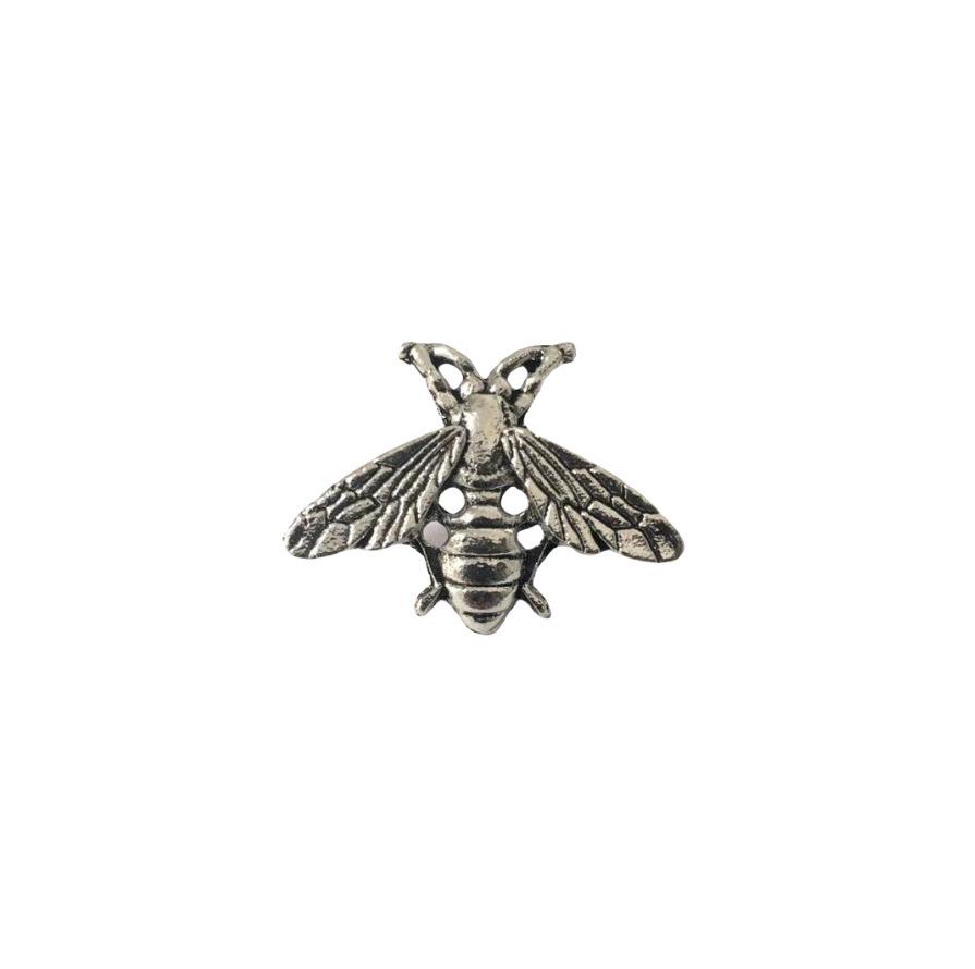Vintage Men's Bee Brooch Pin: Dual-Use Lapel Accessory for Suit or Shirt, Unisex Silver