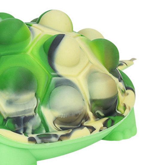 Bubble Shell Turtle Stress Ball Silicone Stress Relieving Tortoise Squeeze Sensory Toy Animal Shape Hand Therapy Exercise Fidget Toy