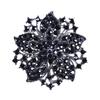 High-End Rhinestone Flower Safety Pin Brooch - Zinc Alloy Suit Accessory