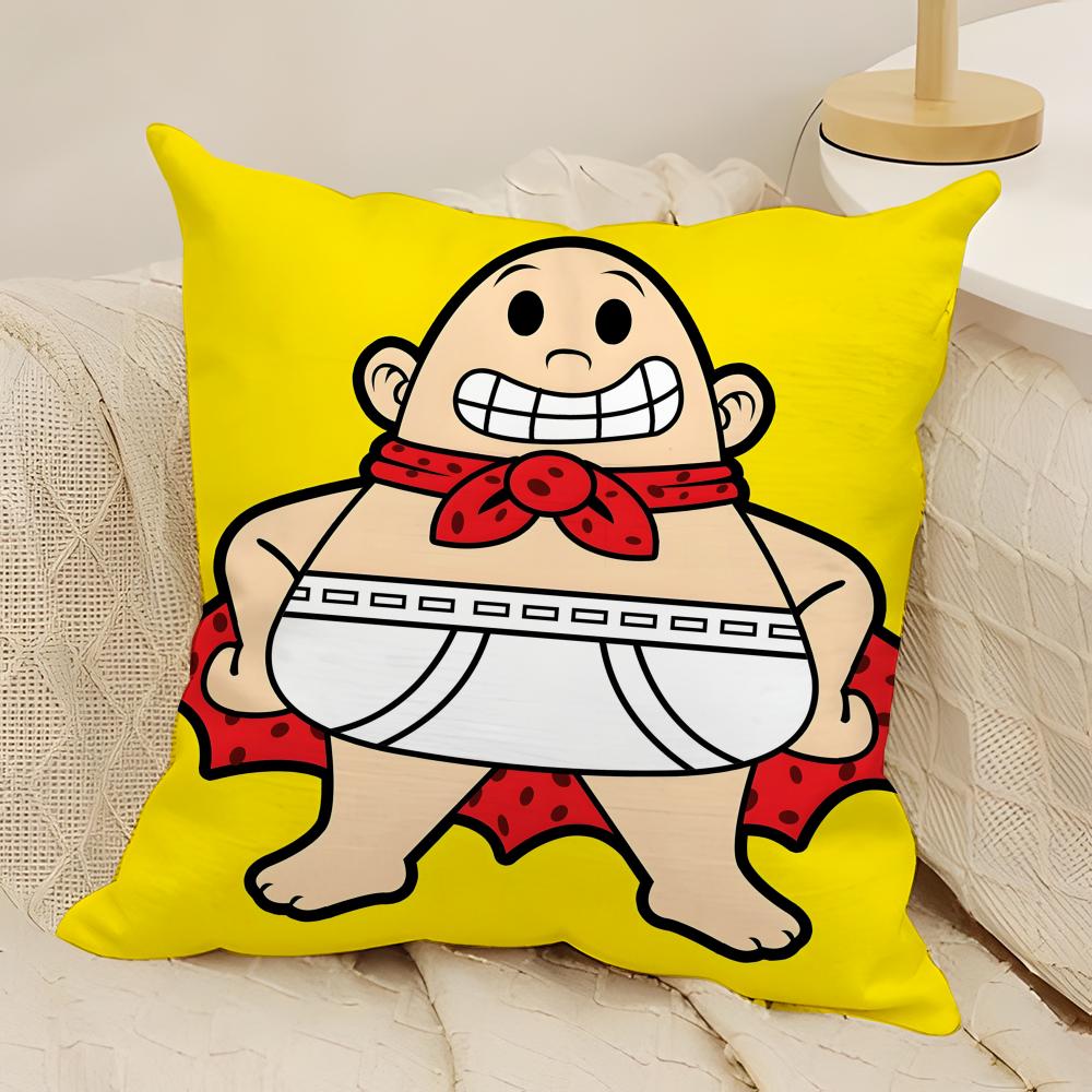 American Funny Cartoon Captain Pillow Case Natural Linen DoubleSided Printing Sofa Home Decor Cushion Cover