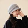 Hut Damen Gestrickte Entenzunge Baskenmütze Neu Herbst und Winter Mittelalterliche und Ältere Damen Thermomütze