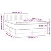 VidaXL Slat Bed Base with Mattress and LED, Upholstered Bed, Double Bed, Adult Bedroom Interior Bed, 3133317