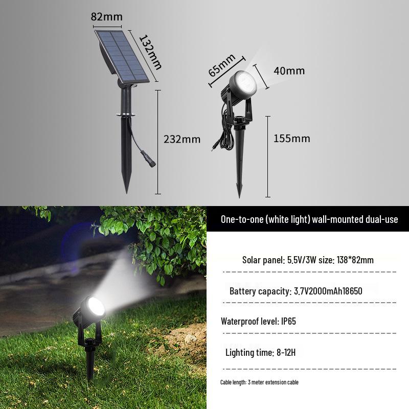 Ultra-Bright Waterproof Solar Ground Spotlight for Outdoor Garden and Landscape Lighting