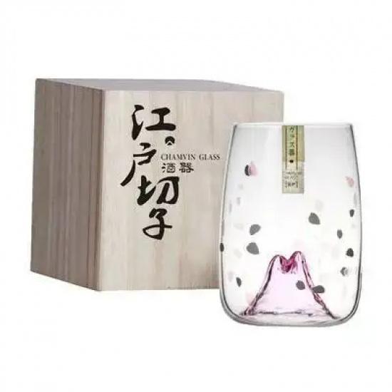 280ml Sakura Mountain Whiskey Glass For Girls Goddess Party Glassware Drinking Wineglass Birthday Gifts Whisky Cup Water Teacup 280ml