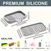 New Silicone Faucet Mat Kitchen Sink Tray Soap Dispenser Sponge Drain Pad Sink Splash Drying Mat Countertop Storage Tray