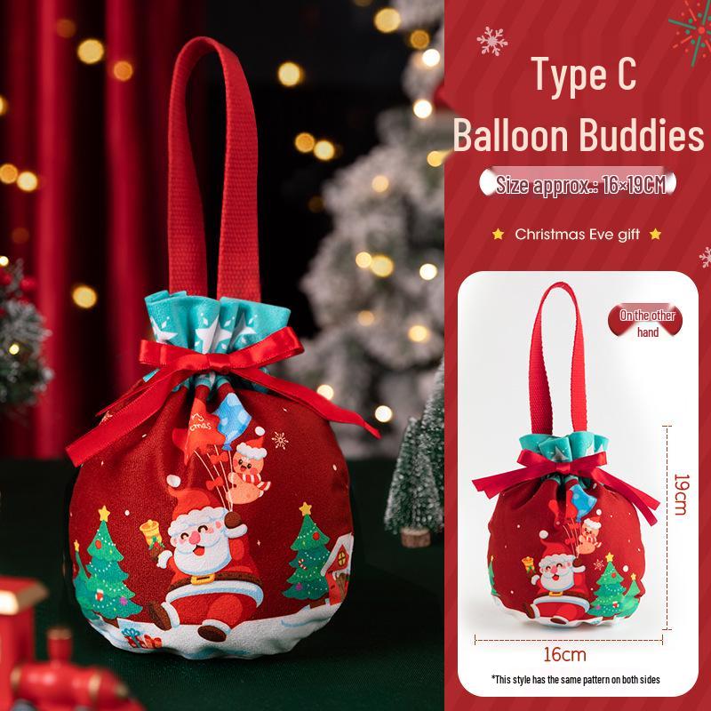 Christmas Eve Candy & Apple Gift Bag for Kids