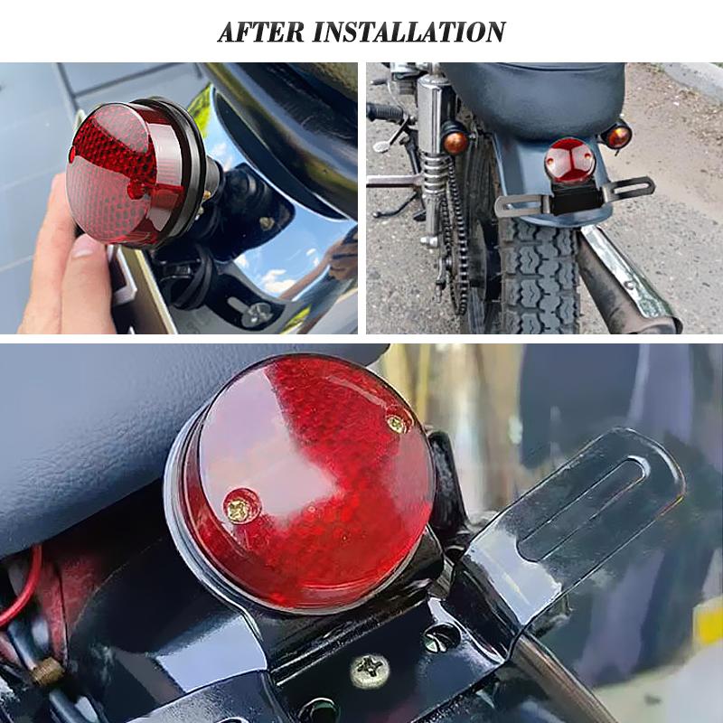 Motorcycle Tail Light 12V Halogen Moto Rear Lights Brake Stop Light For Harley Honda Cafe Racer Custom Bobber Chopper