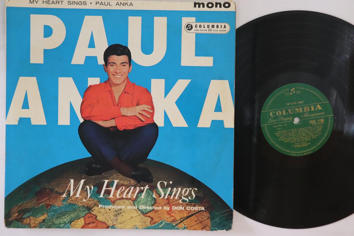 

LP Record PAUL ANKA - My Heart Sings 33SX1196 COLUMBIA 1959 UK Pop Used