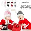 1/2/4Sets Children's Wool Ball Knitted Hat Thickened Warm Christmas Hat Gloves Two Sets of Autumn and Winter Wool Pullover Hat