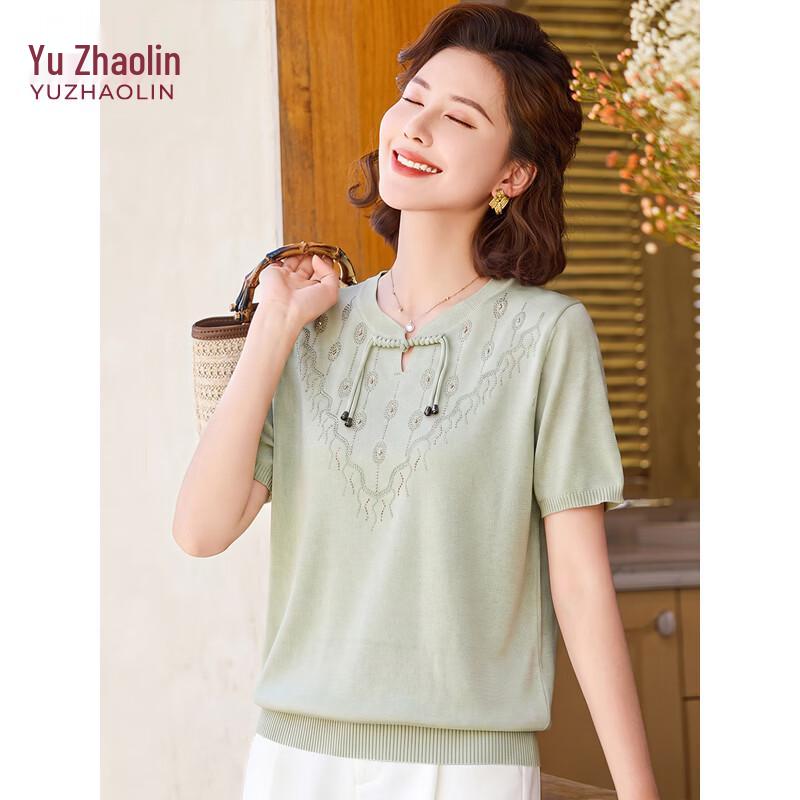 Yuzhaolin Women's Ice Silk Short Sleeve T-shirt