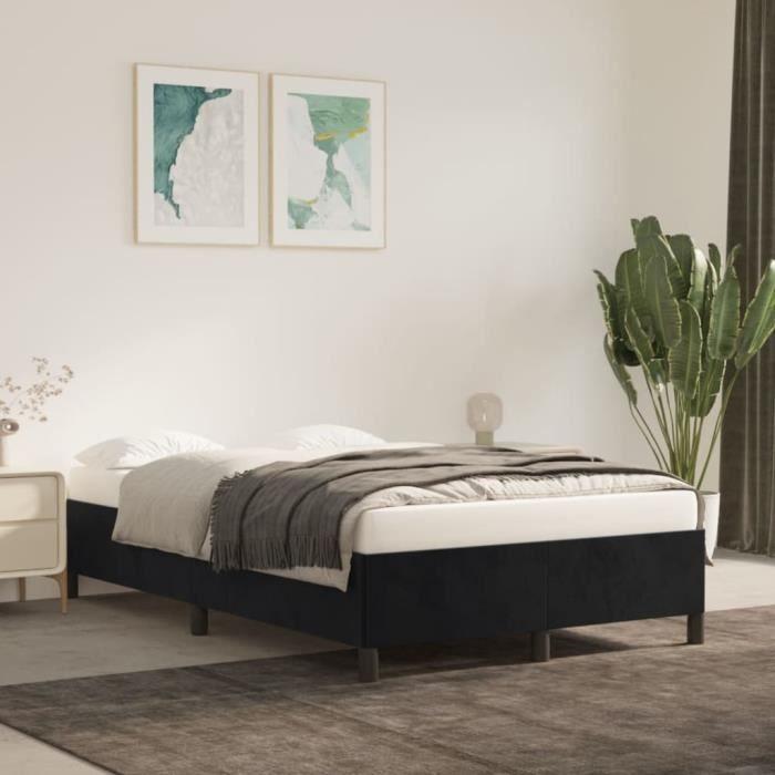 VidaXL Cadre de lit Noir 120x200 cm Velours347314