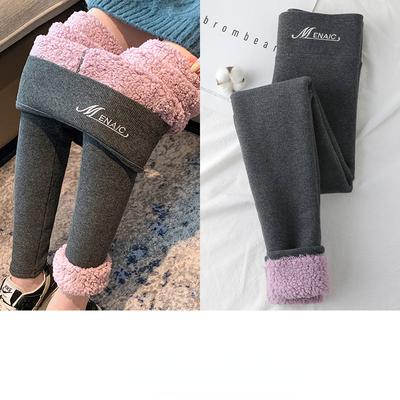 Extra dicke Cloud-Daunen-Leggings für Damen im Herbst und Winter, neue Plüsch- und verdickte Oberbekleidung, warme Hosen mit hoher Taille, Baumwollhosen