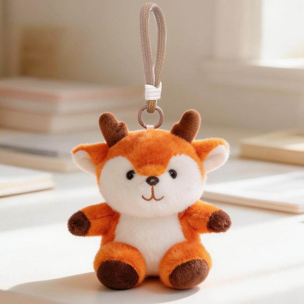 Emotional Support Pig Stuffed Animal Plush Keychain Cute Plush Toy Creative Gift Stuffed Toys Deer
